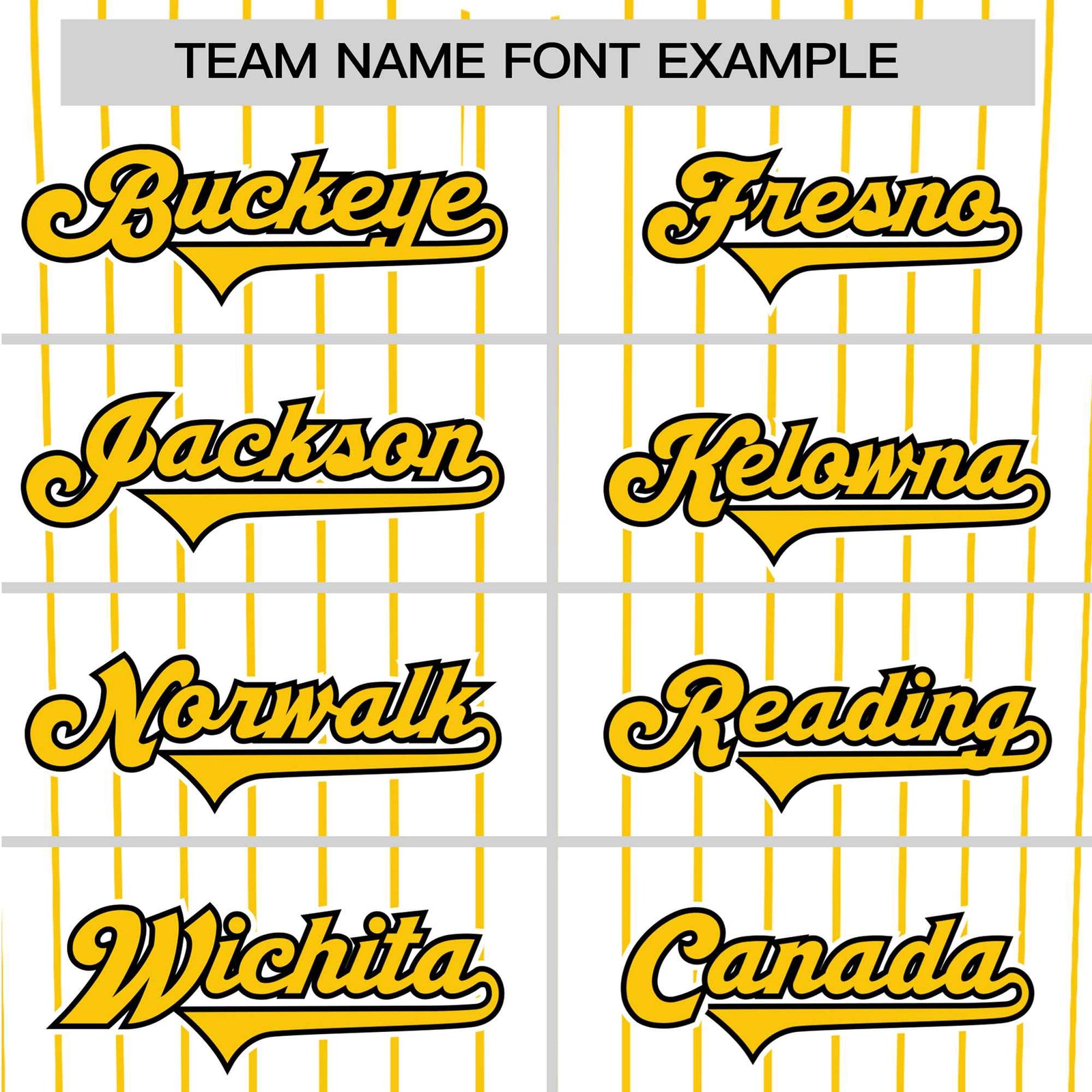 Custom White Yellow Pinstripe White-Yellow Black Authentic Baseball Jersey