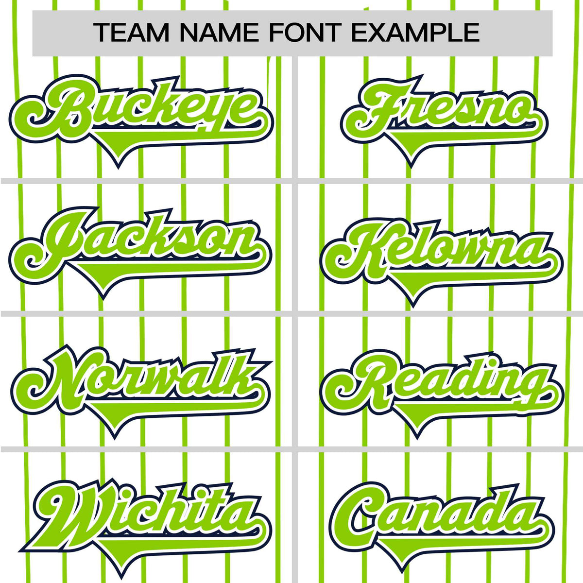 Custom White Neon-Green Pinstripe White Neon-Green Black Authentic Baseball Jersey