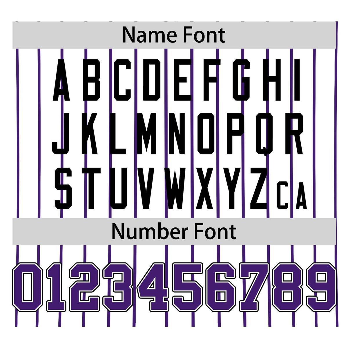 Custom White Purple Pinstripe White-Purple Black Authentic Baseball Jersey