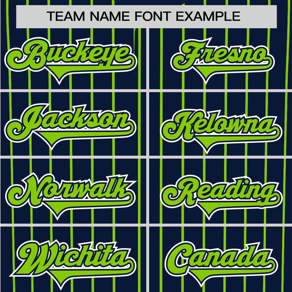 Custom Navy Neon-Green Pinstripe Neon-Green White Authentic Baseball Jersey