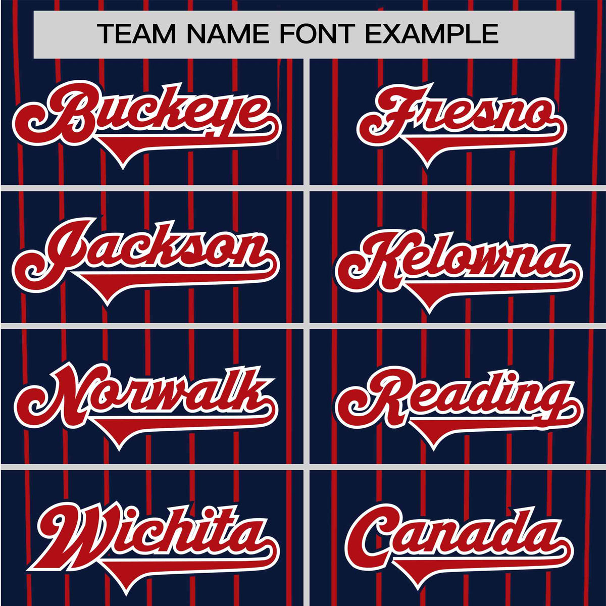 Custom Navy Red Pinstripe Red-White Authentic Baseball Jersey