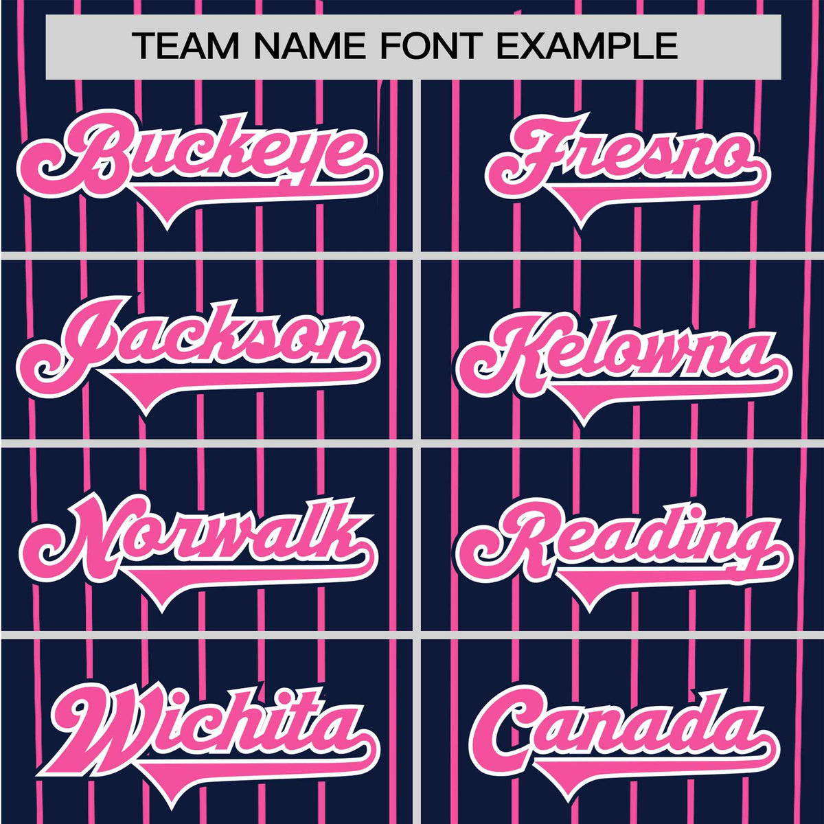 Custom Navy Pink Pinstripe Pink-White Authentic Baseball Jersey