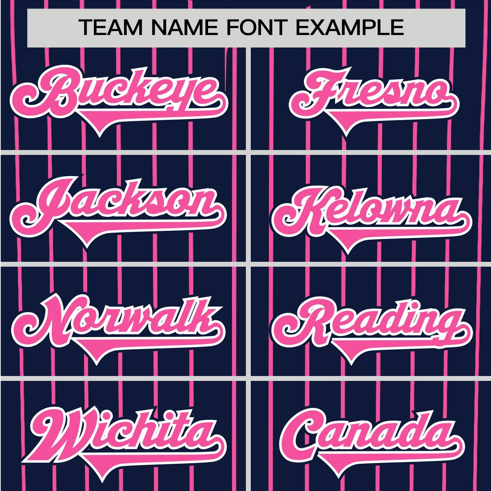 Custom Navy Pink Pinstripe Pink-White Authentic Baseball Jersey