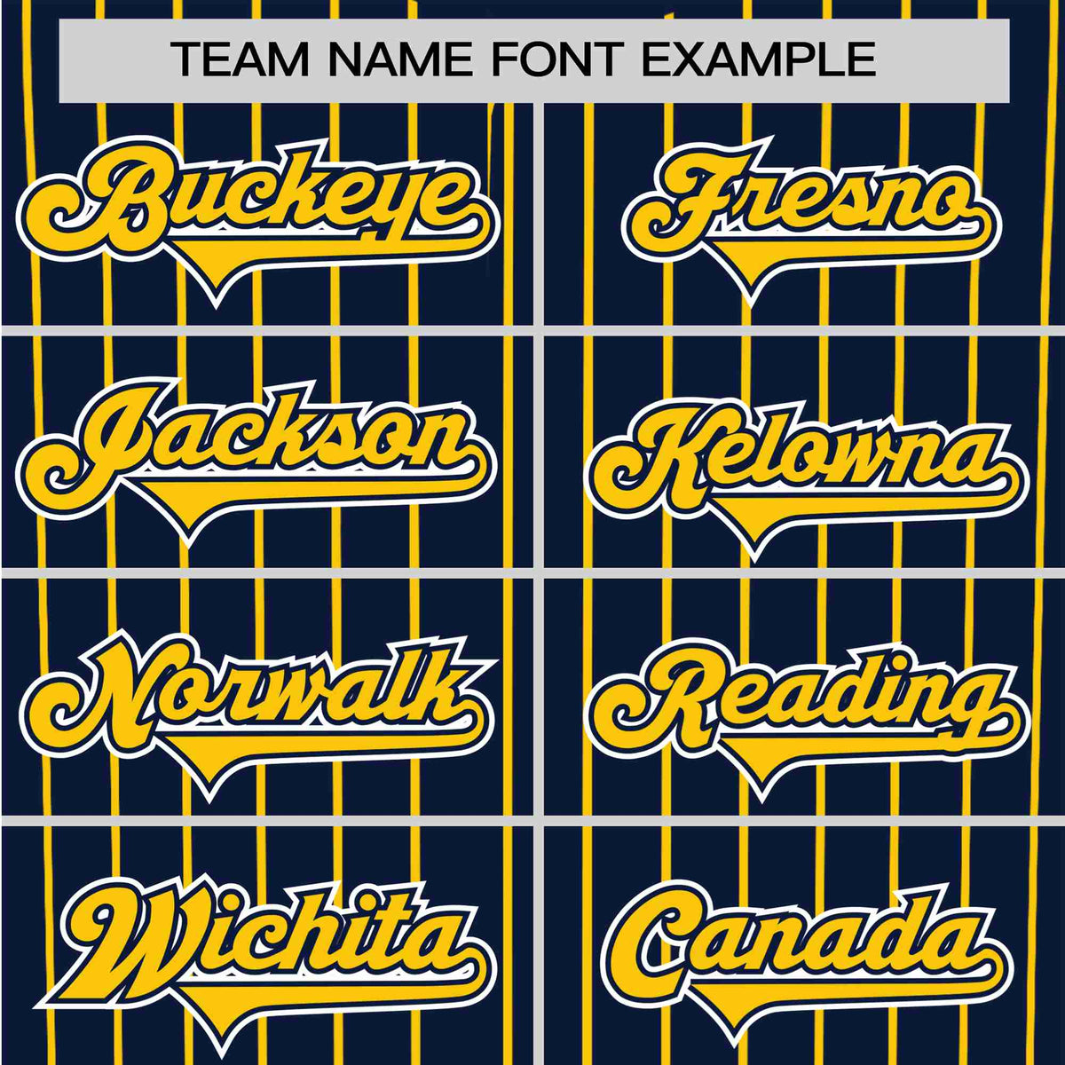Custom Navy Yellow Pinstripe Yellow-White Authentic Baseball Jersey