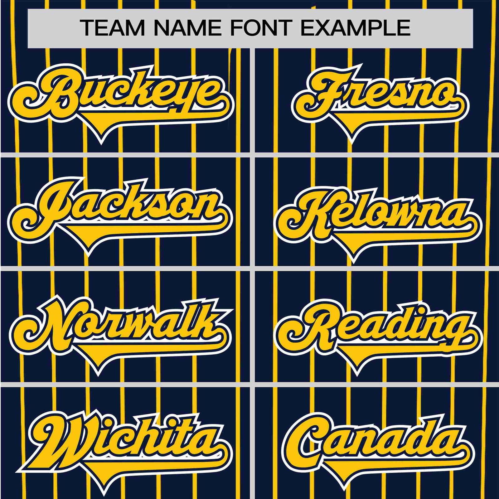 Custom Navy Yellow Pinstripe Yellow-White Authentic Baseball Jersey