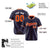 Custom Navy Orange Pinstripe Orange-White Authentic Baseball Jersey