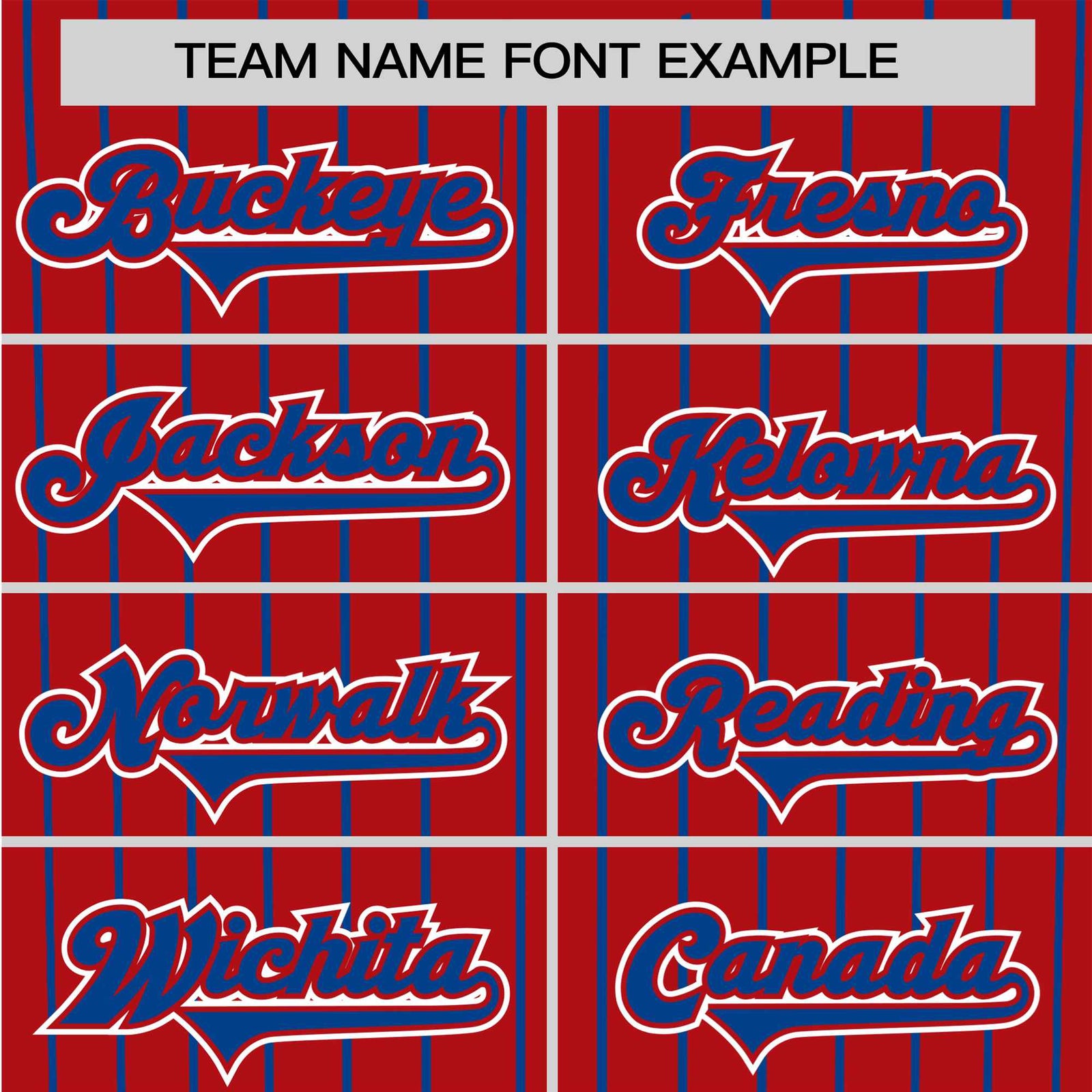 Custom Red Blue Pinstripe Blue-White Authentic Baseball Jersey