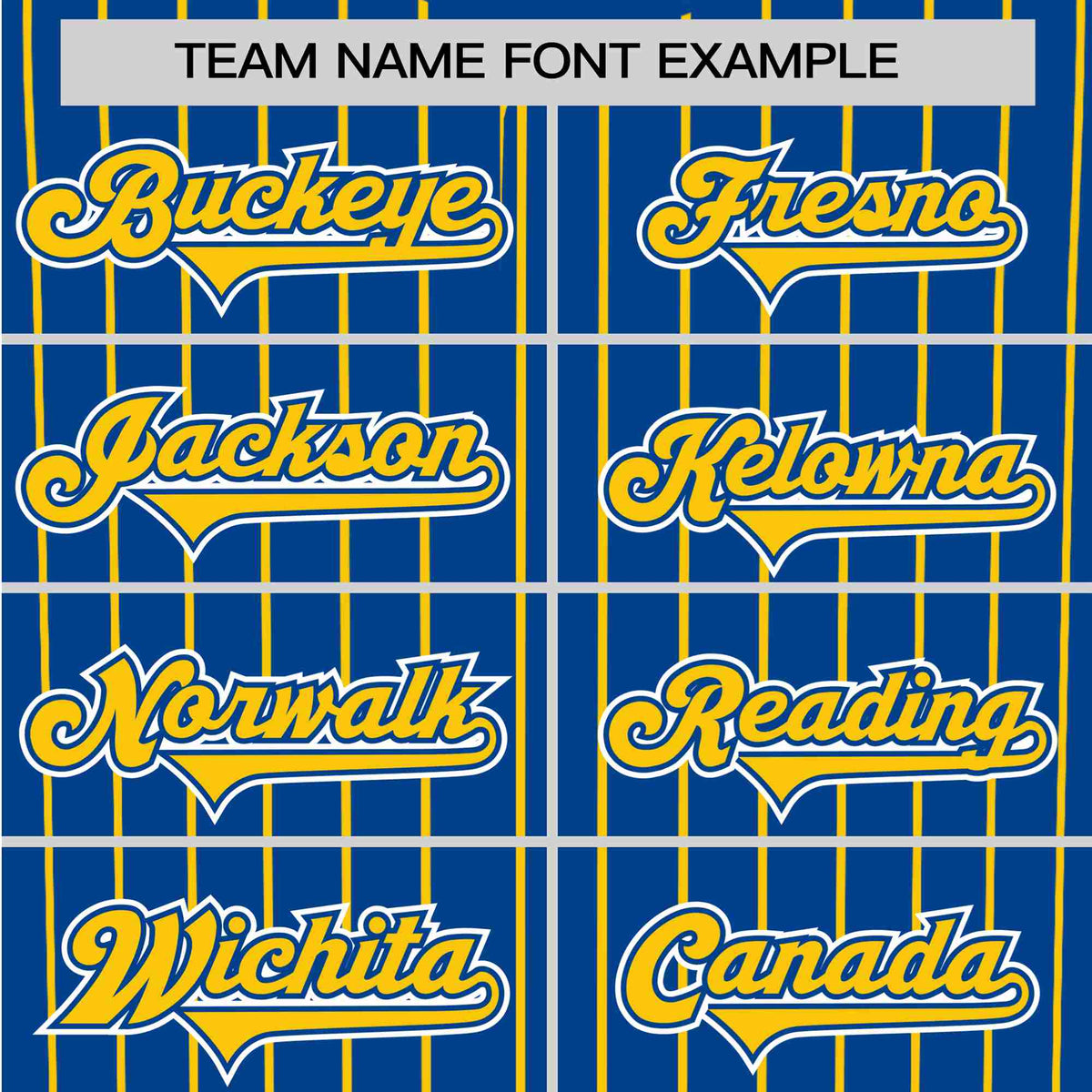 Custom Blue Yellow Pinstripe Yellow-White Authentic Baseball Jersey