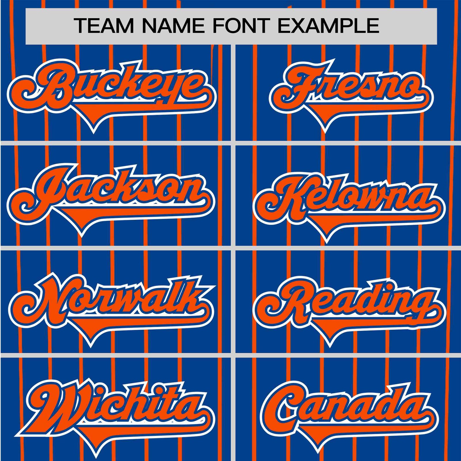 Custom Blue Orange Pinstripe Orange-White Authentic Baseball Jersey