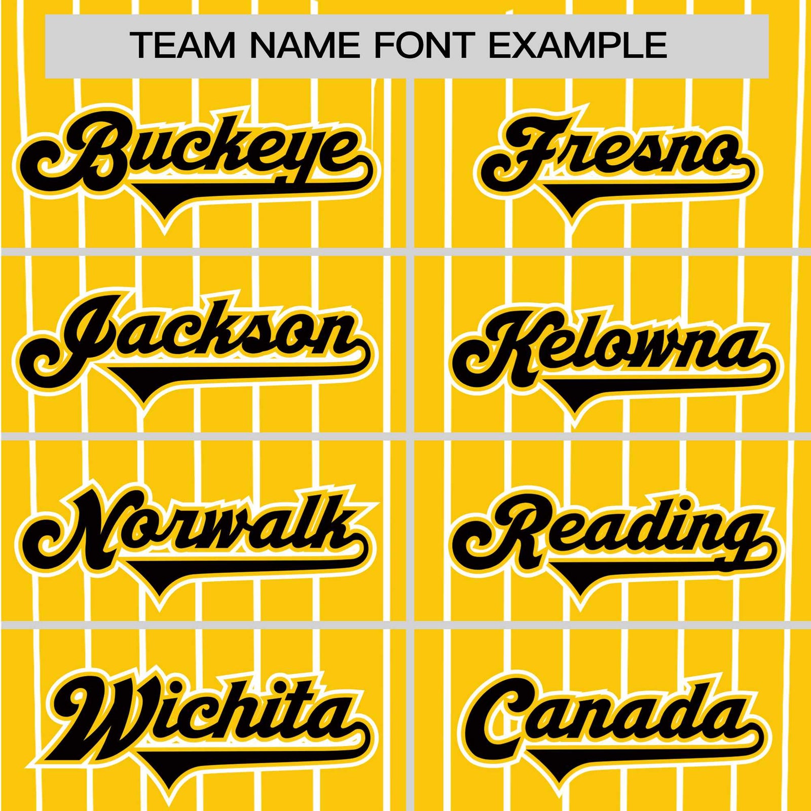 Custom Yellow White Pinstripe Black-White Authentic Baseball Jersey