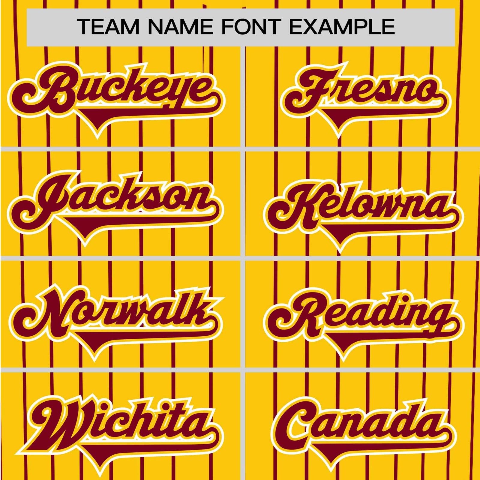 Custom Yellow Burgundy Pinstripe Burgundy-White Authentic Baseball Jersey