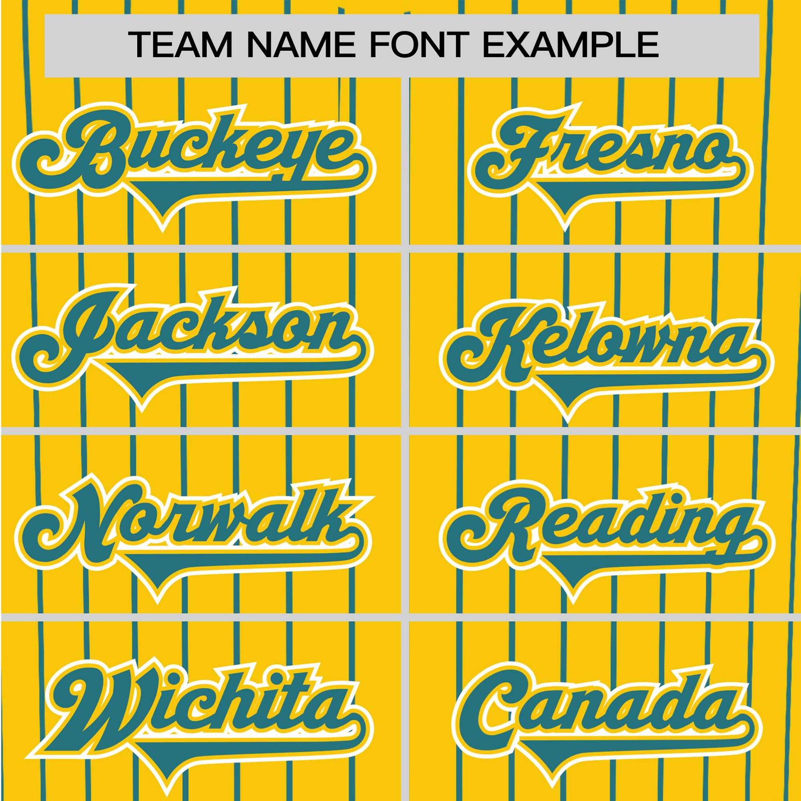 Custom Yellow Aqua Pinstripe Aqua-White Authentic Baseball Jersey