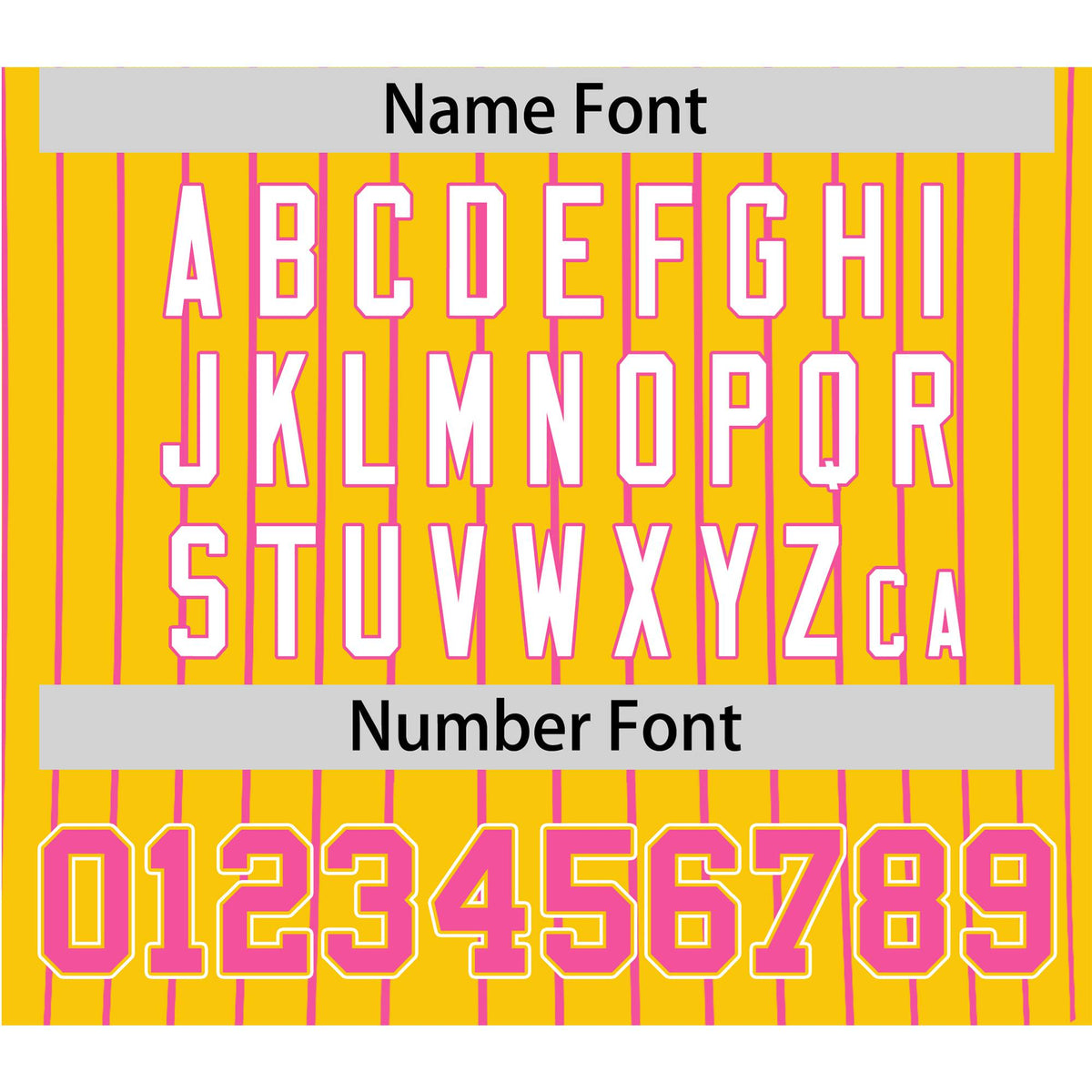 Custom Yellow Pink Pinstripe Pink-White Authentic Baseball Jersey