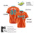 Custom Orange Aqua Pinstripe Aqua-White Authentic Baseball Jersey