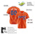 Custom Orange Blue Pinstripe Blue-White Authentic Baseball Jersey