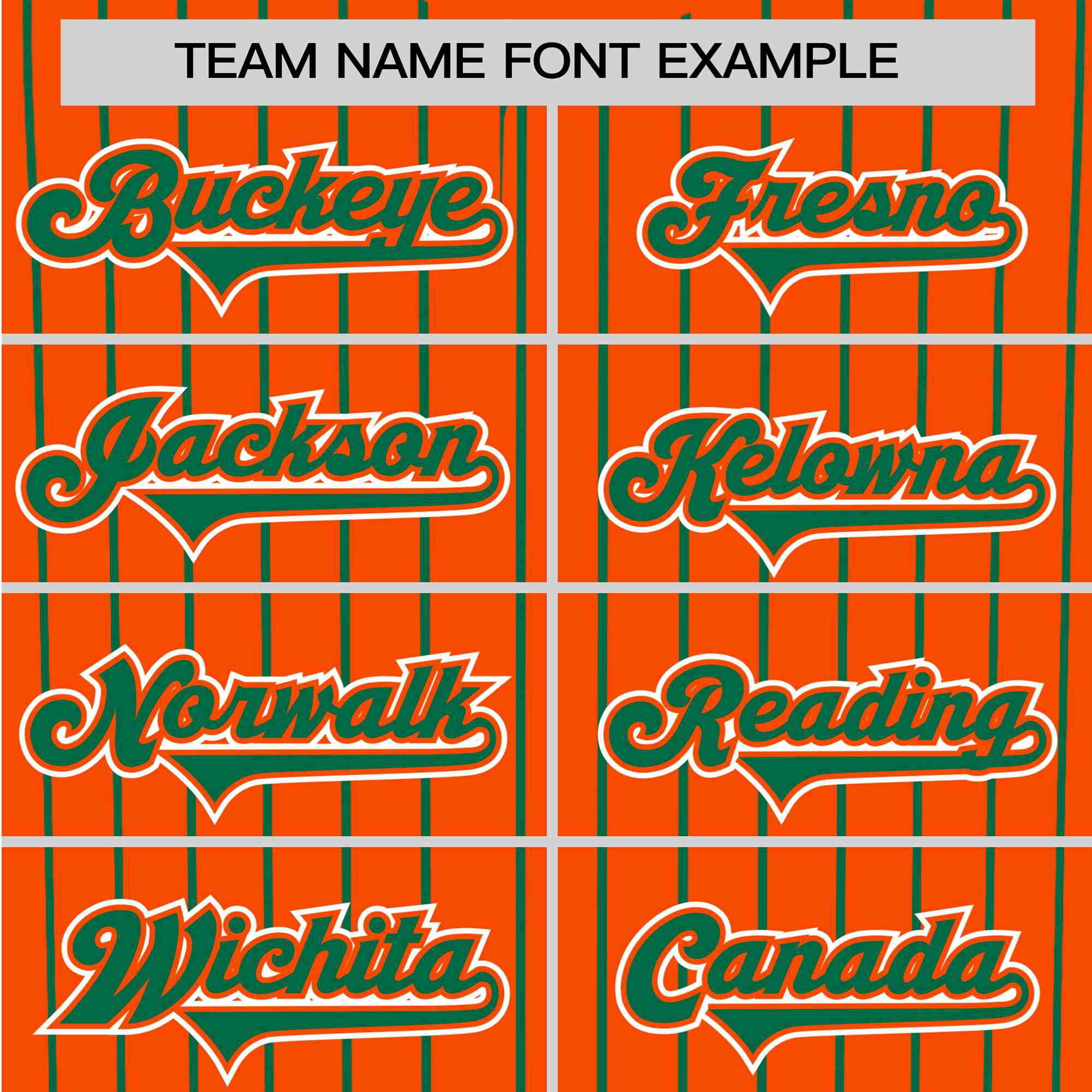 Custom Orange Kelly-Green Pinstripe Kelly-Green White Authentic Baseball Jersey