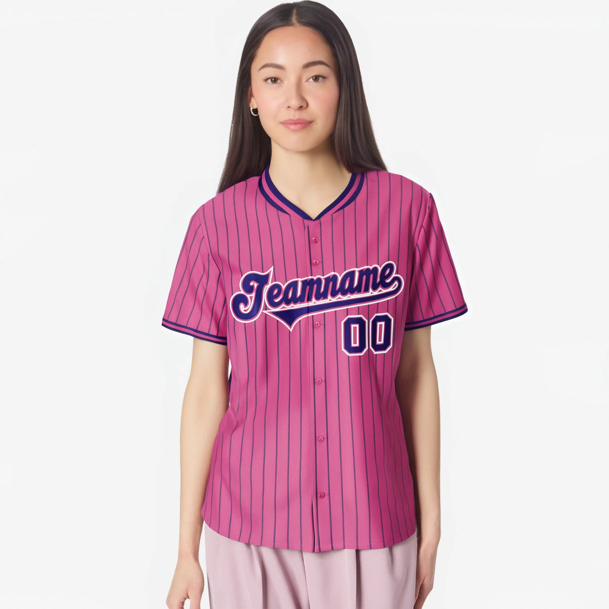 Custom Kelly Green White Pinstripe White Kelly-Green Authentic Baseball Jersey