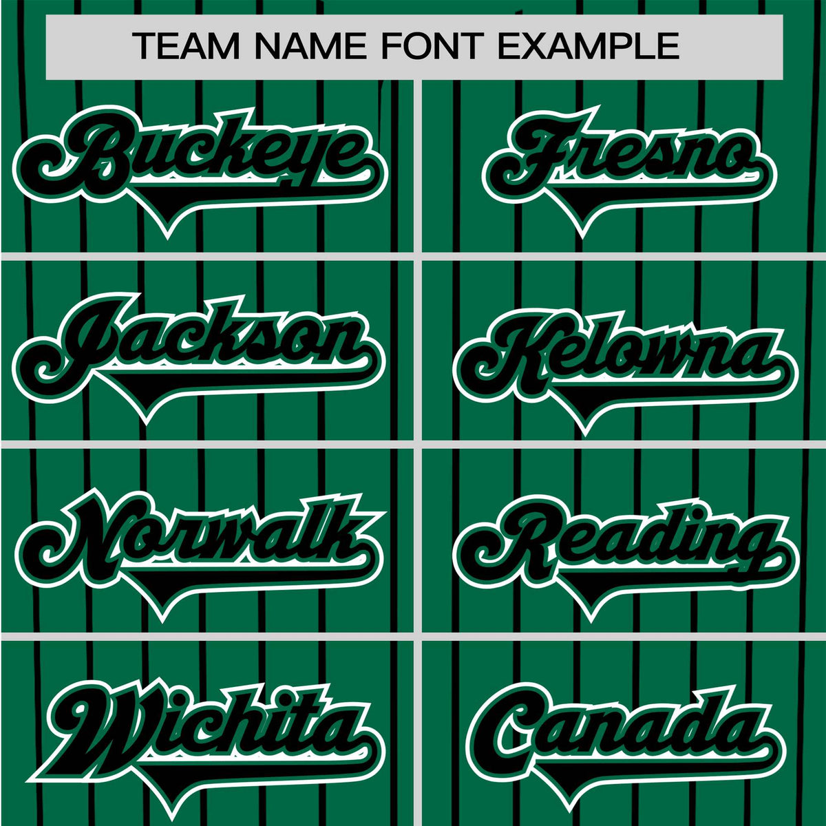 Custom Kelly Green Black Pinstripe Black-White Authentic Baseball Jersey