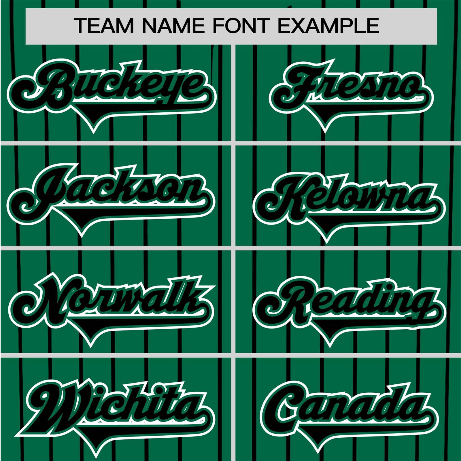 Custom Kelly Green Black Pinstripe Black-White Authentic Baseball Jersey