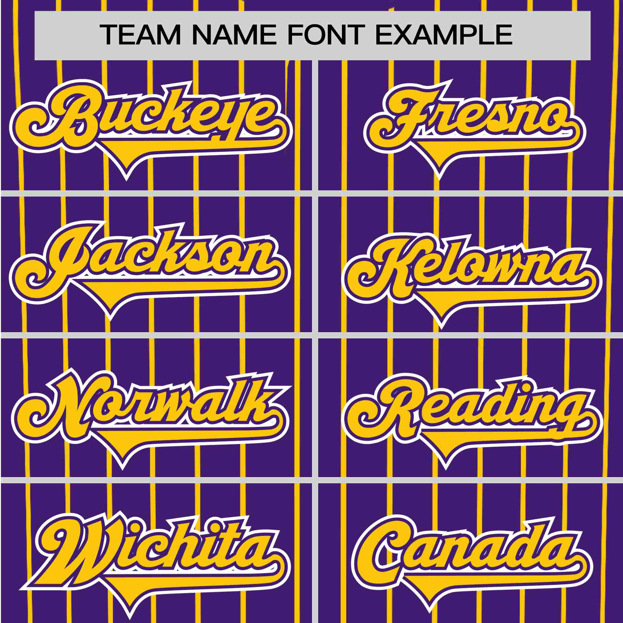 Custom Purple Yellow Pinstripe Yellow-White Authentic Baseball Jersey