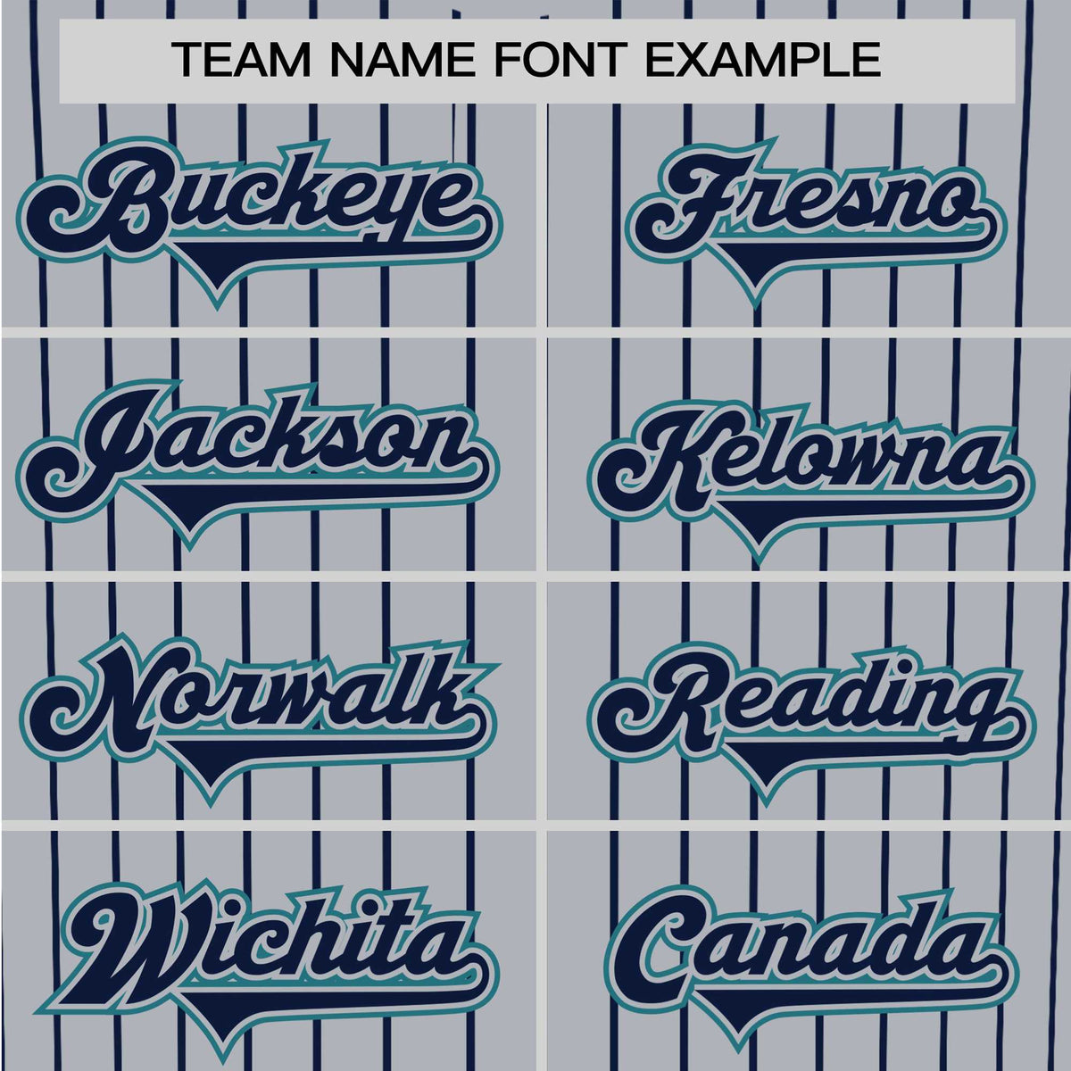 Custom Gray Navy Pinstripe Navy-Aqua Authentic Baseball Jersey