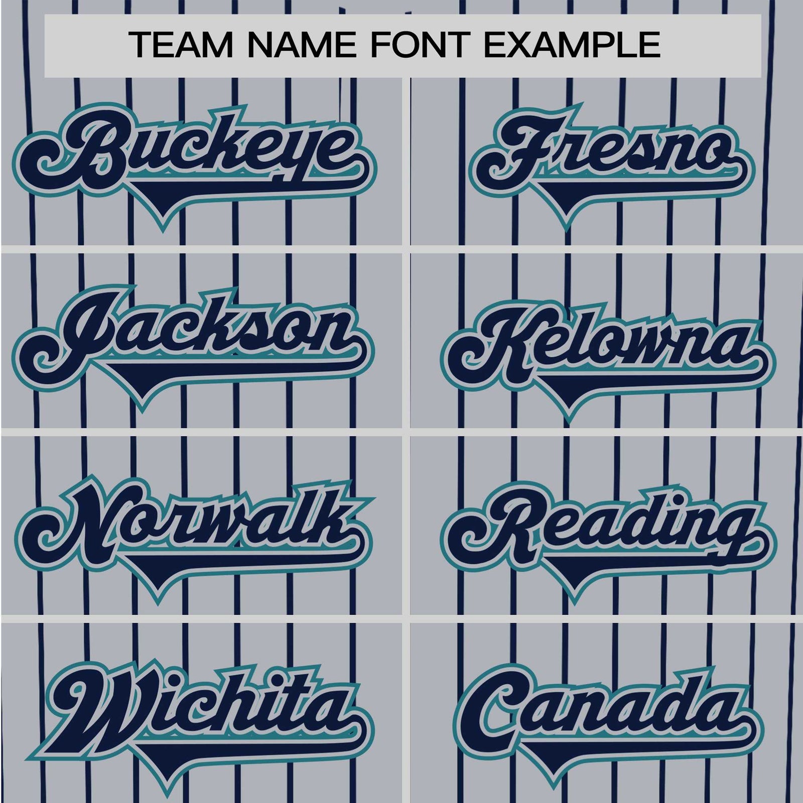 Custom Gray Navy Pinstripe Navy-Aqua Authentic Baseball Jersey