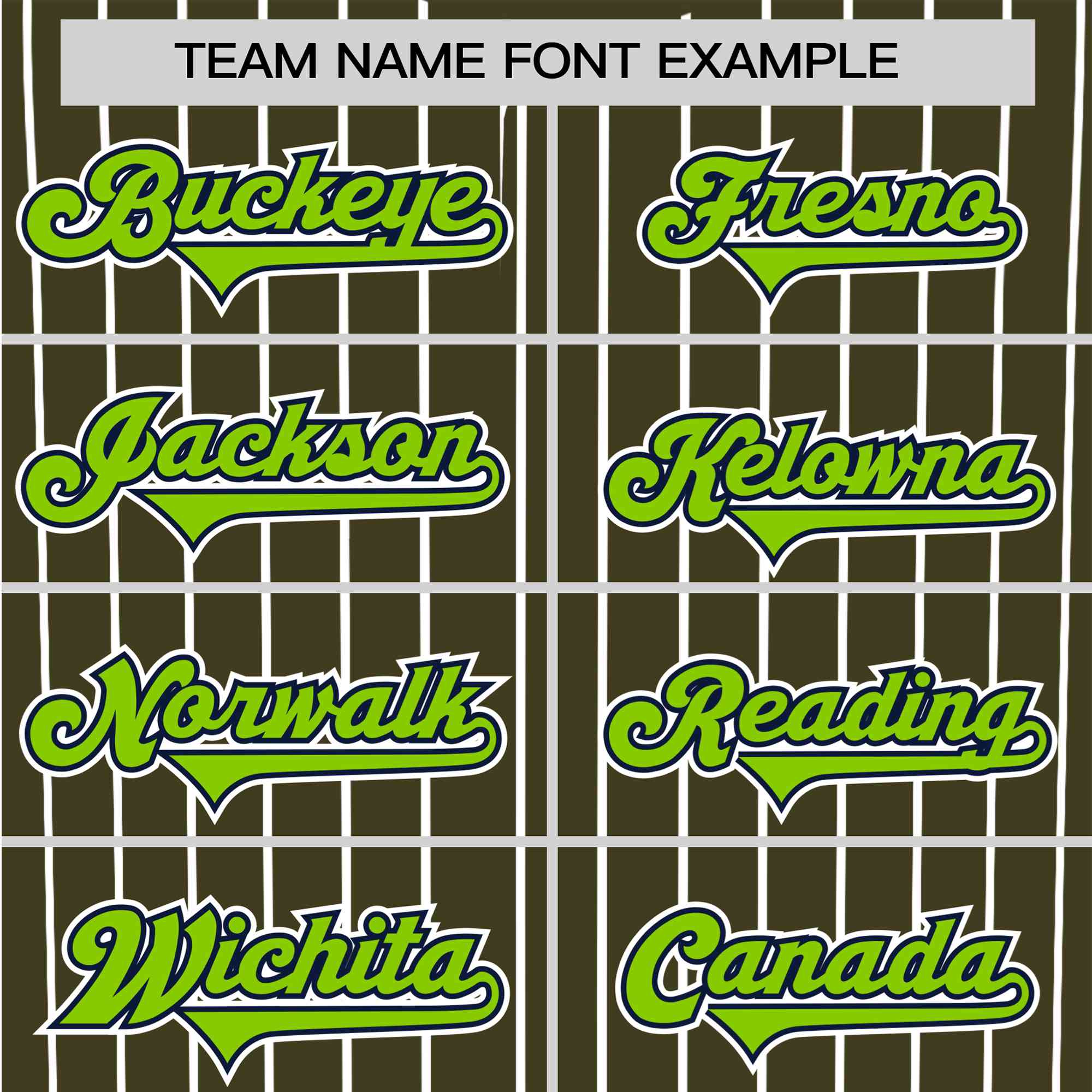 Custom Olive Neon-Green Pinstripe Neon-Greenv White Authentic Baseball Jersey