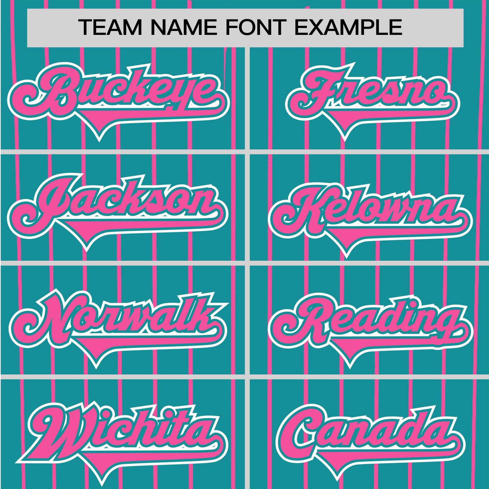 Custom Aqua Pink Pinstripe Pink-White Authentic Baseball Jersey