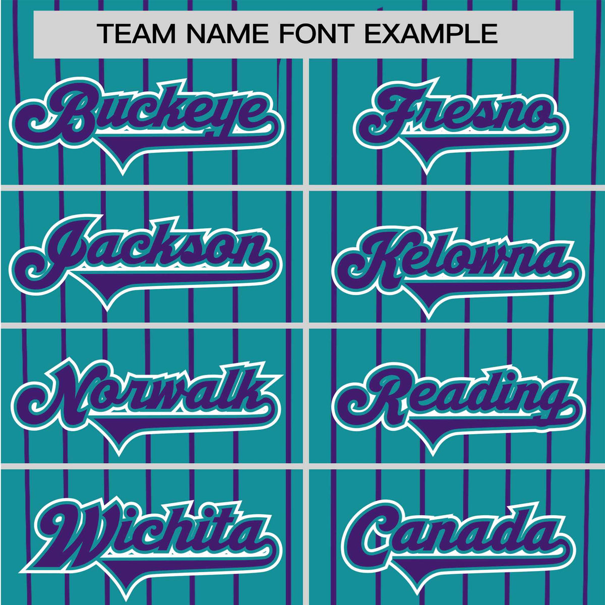 Custom Aqua Purple Pinstripe Purple-White Authentic Baseball Jersey