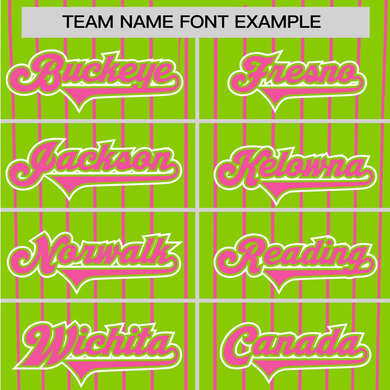 Custom Neon Green Pink Pinstripe Pink-White Authentic Baseball Jersey