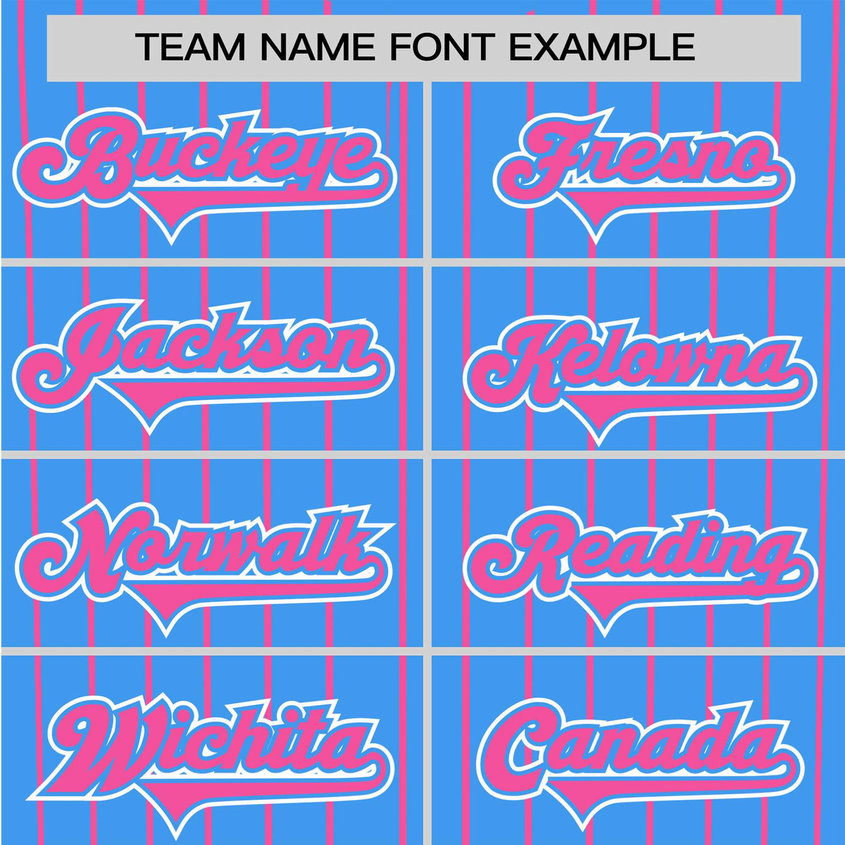 Custom Sky Blue Pink Pinstripe Pink-White Authentic Baseball Jersey