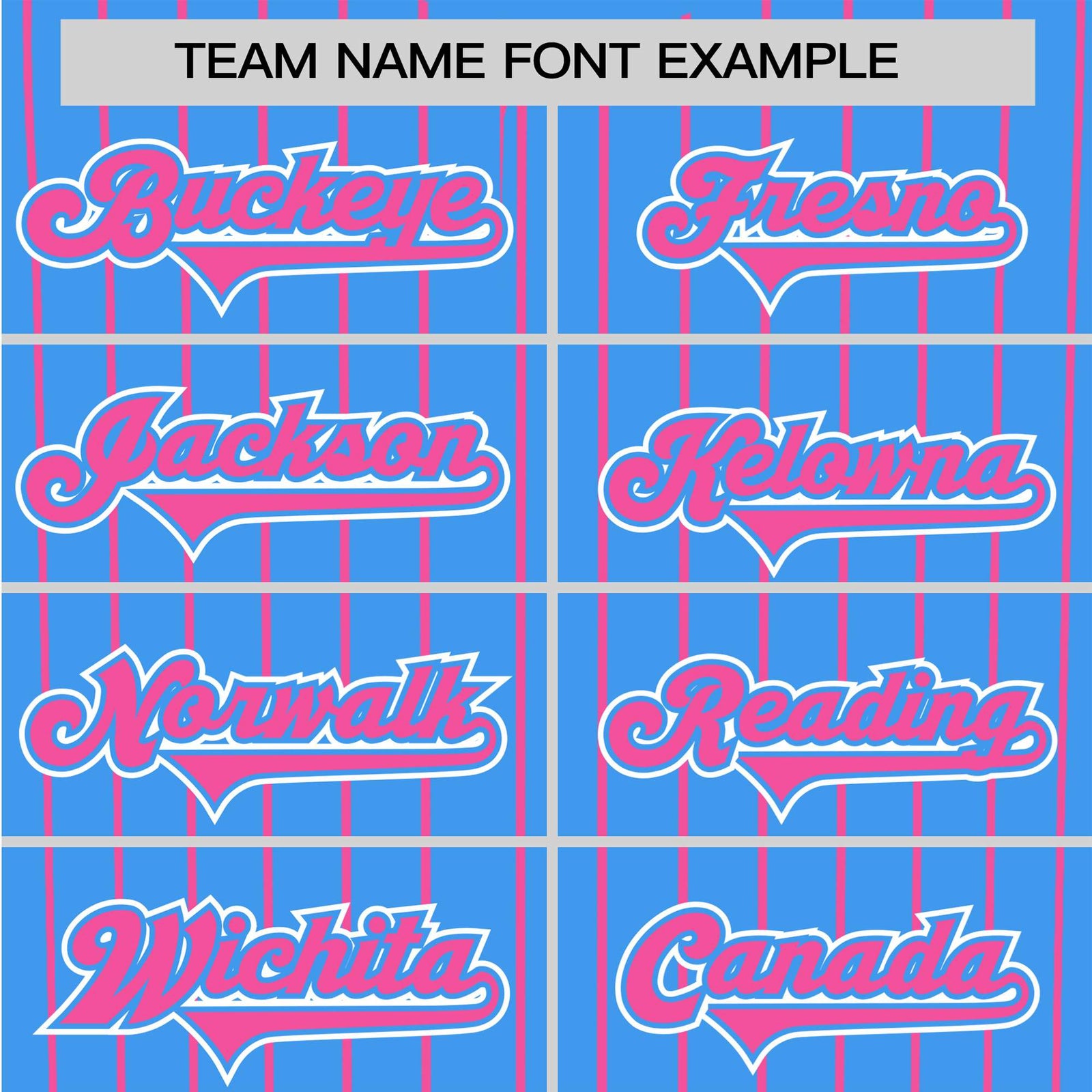 Custom Sky Blue Pink Pinstripe Pink-White Authentic Baseball Jersey