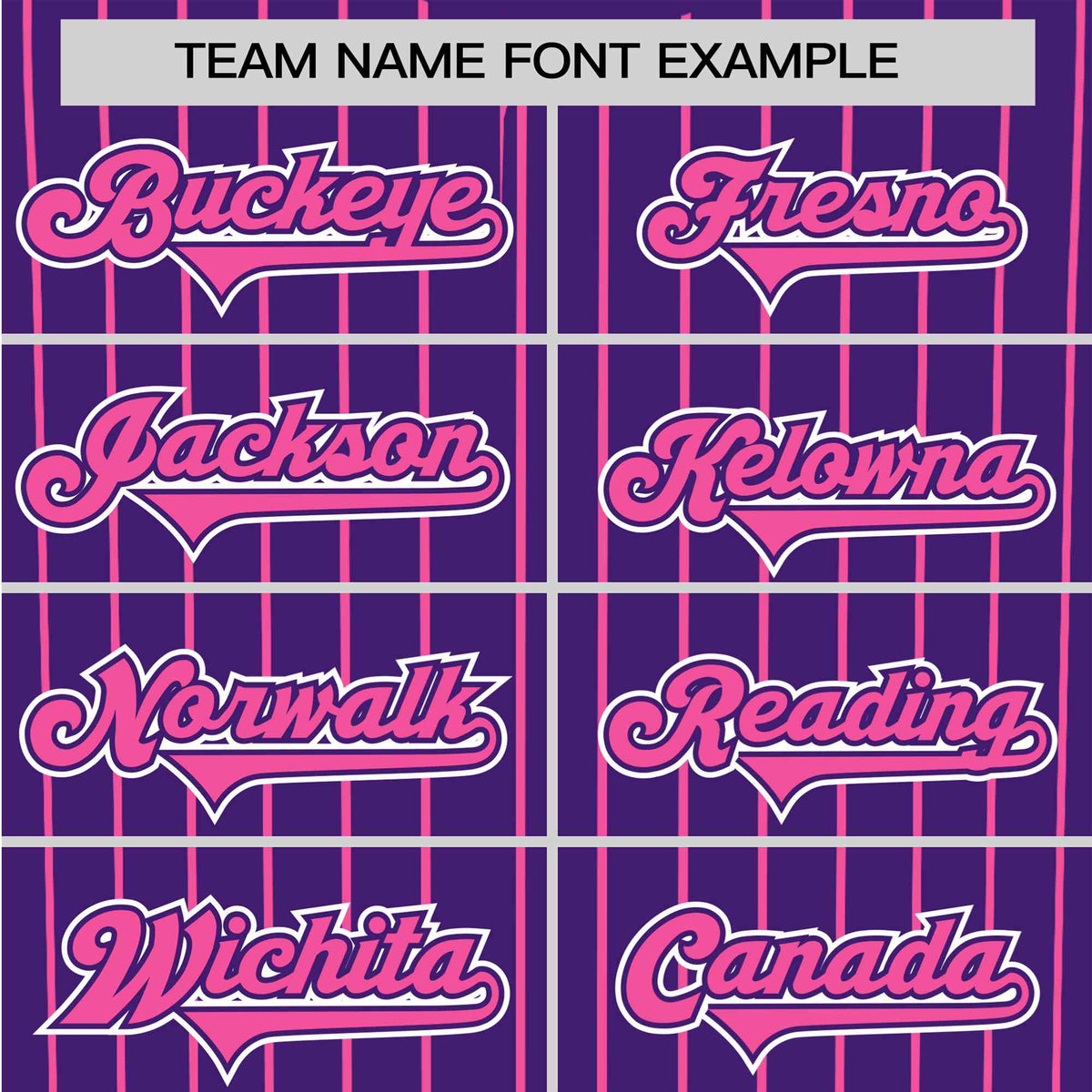 Custom Purple Pink Pinstripe Pink-White Authentic Baseball Jersey