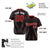 Custom Black Red Pinstripe Red-White Authentic Baseball Jersey