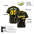 Custom Black Yellow Pinstripe Yellow-White Authentic Baseball Jersey