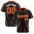 Custom Black Bay-Orange Pinstripe Bay-Orange White Authentic Baseball Jersey