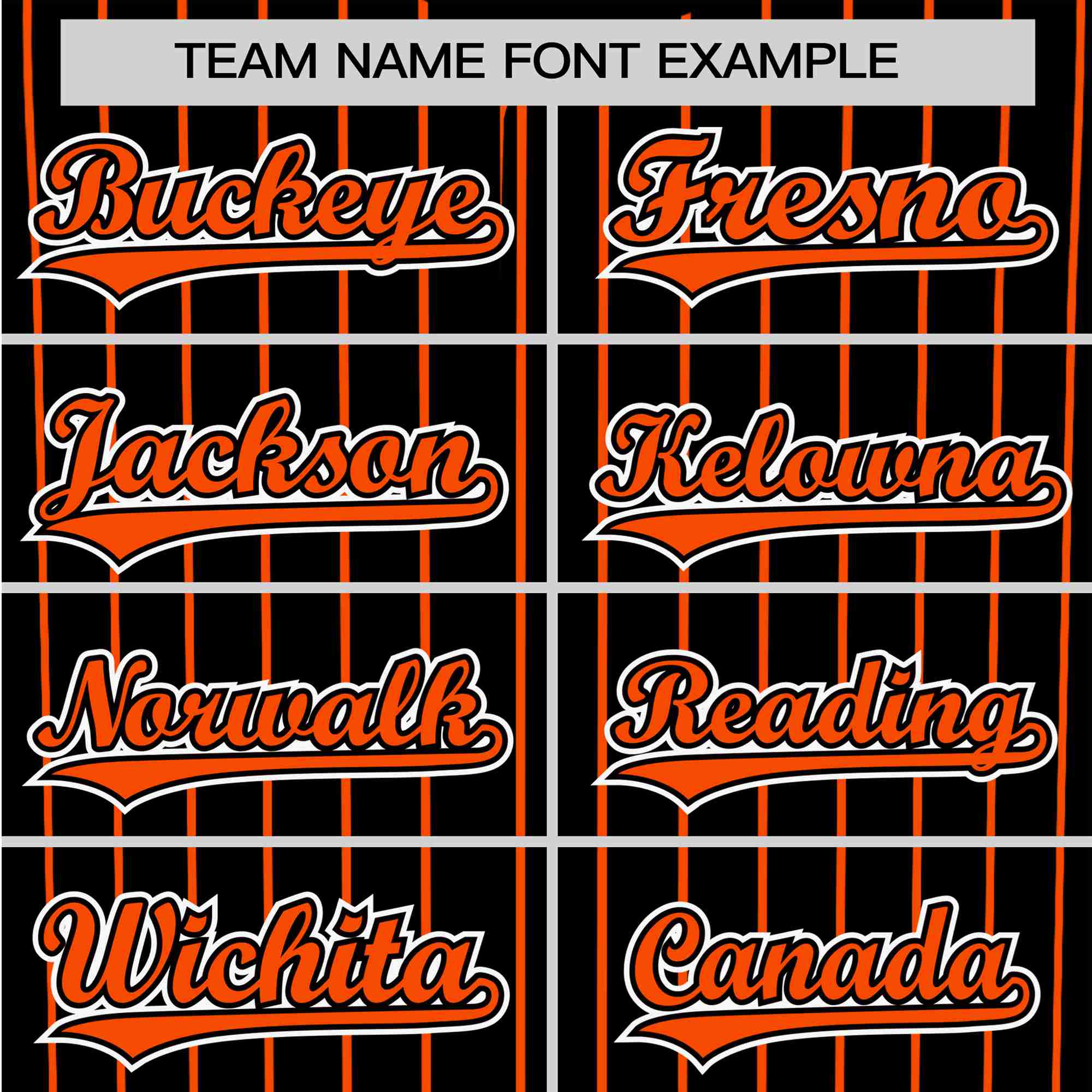 Custom Black Bay-Orange Pinstripe Bay-Orange White Authentic Baseball Jersey