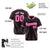 Custom Black Pink Pinstripe Pink-White Authentic Baseball Jersey