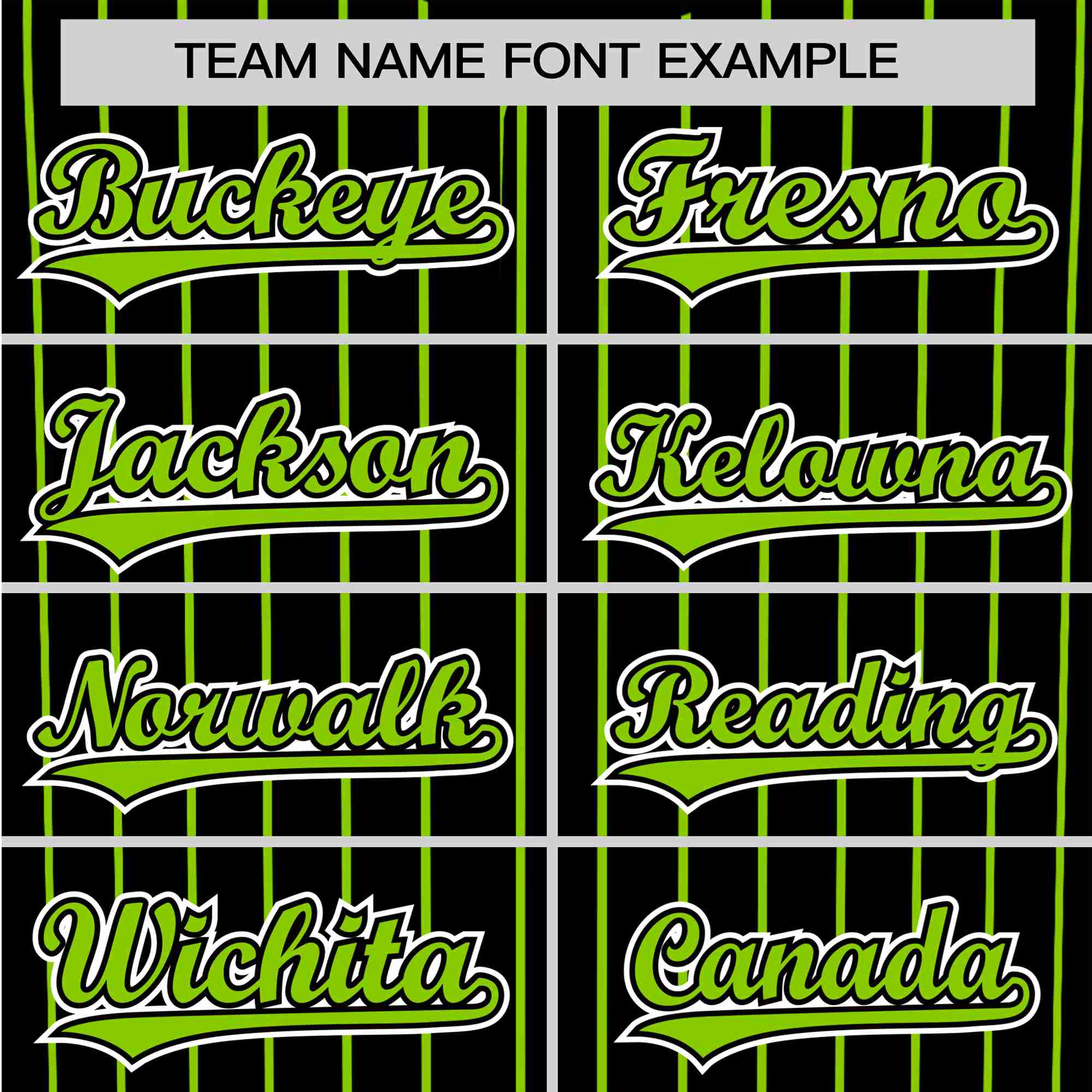 Custom Black Neon-Green Pinstripe Neon-Green White Authentic Baseball Jersey