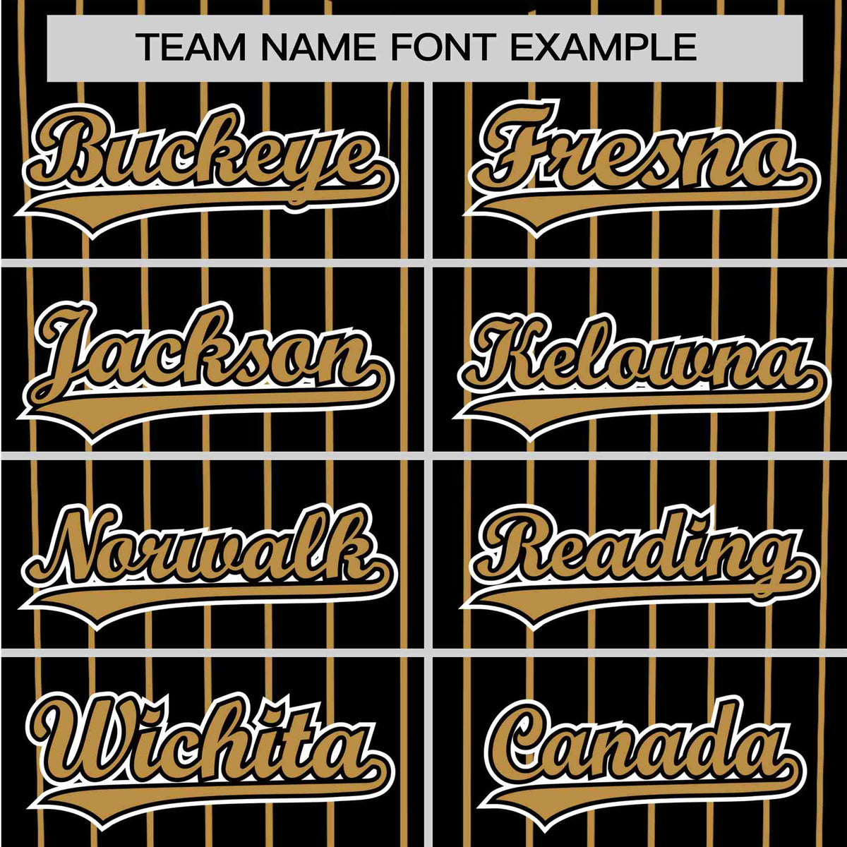 Custom Black Old-Gold Pinstripe Old-Gold White Authentic Baseball Jersey