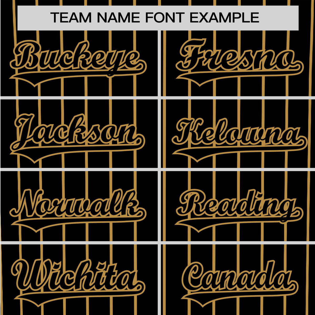 Custom Black Old-Gold Pinstripe Black Old-Gold Authentic Baseball Jersey