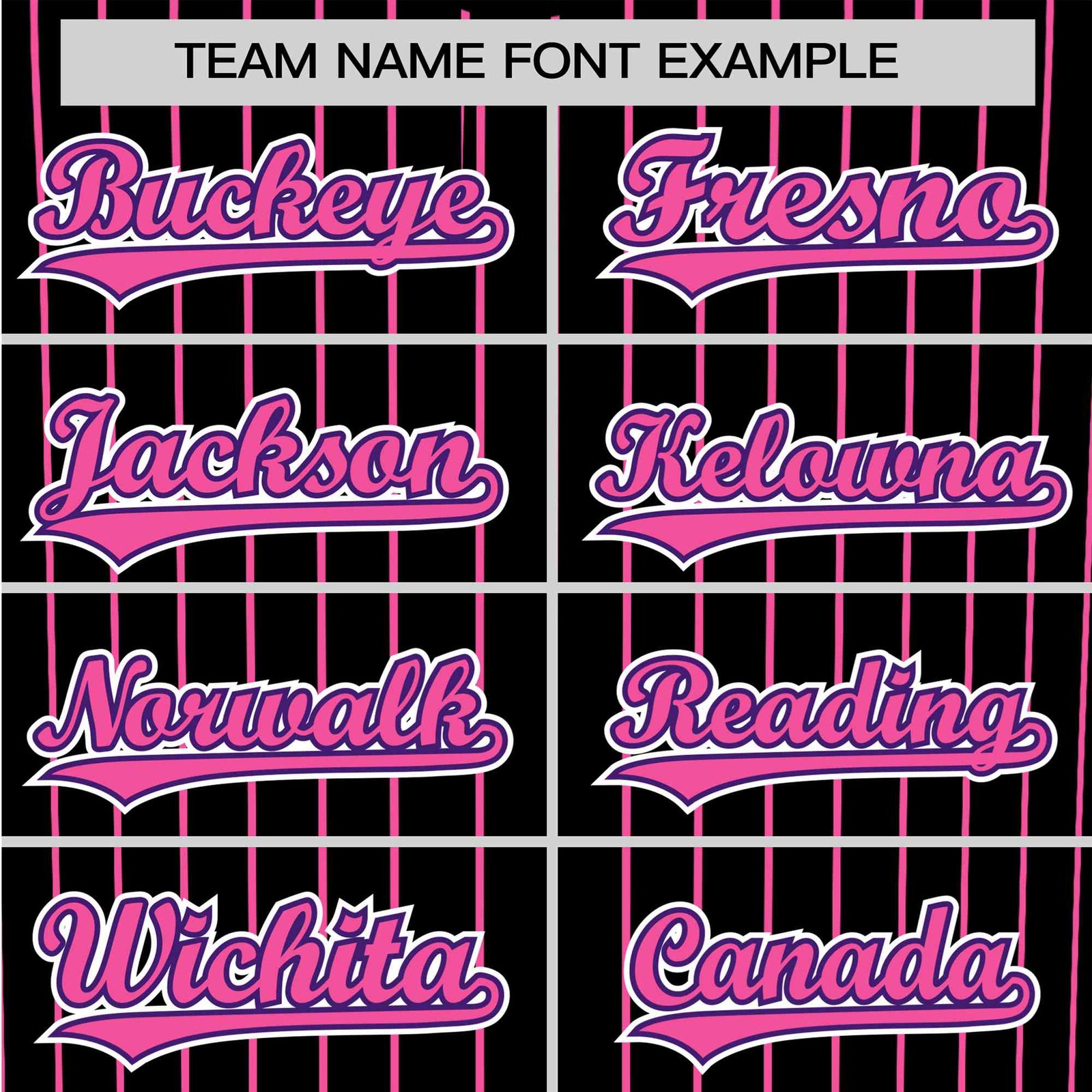 Custom Black Pink Pinstripe Pink-Purple Authentic Baseball Jersey