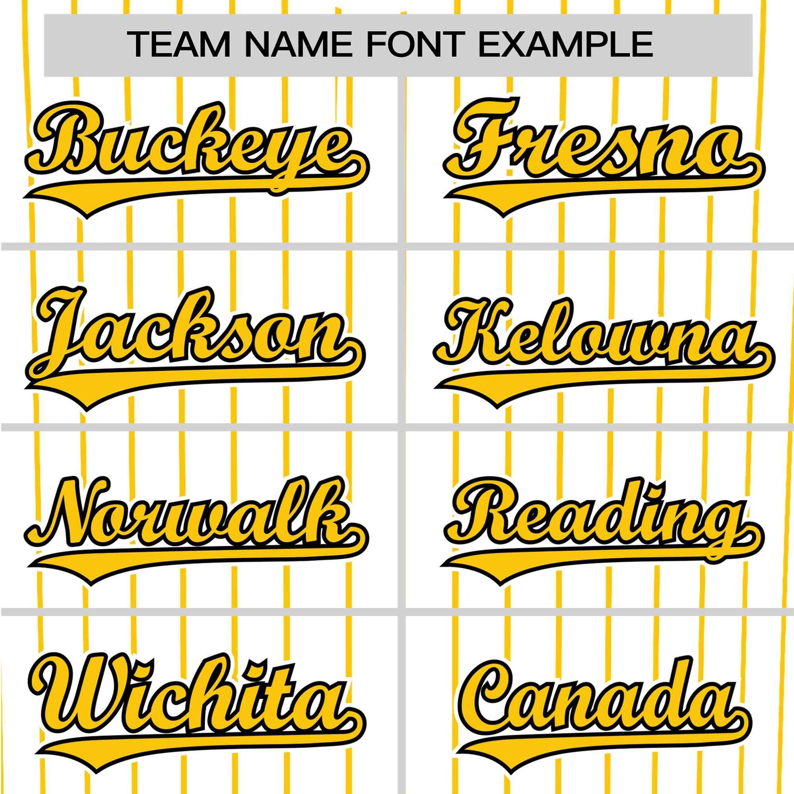 Custom White Yellow Pinstripe White-Yellow Black Authentic Baseball Jersey