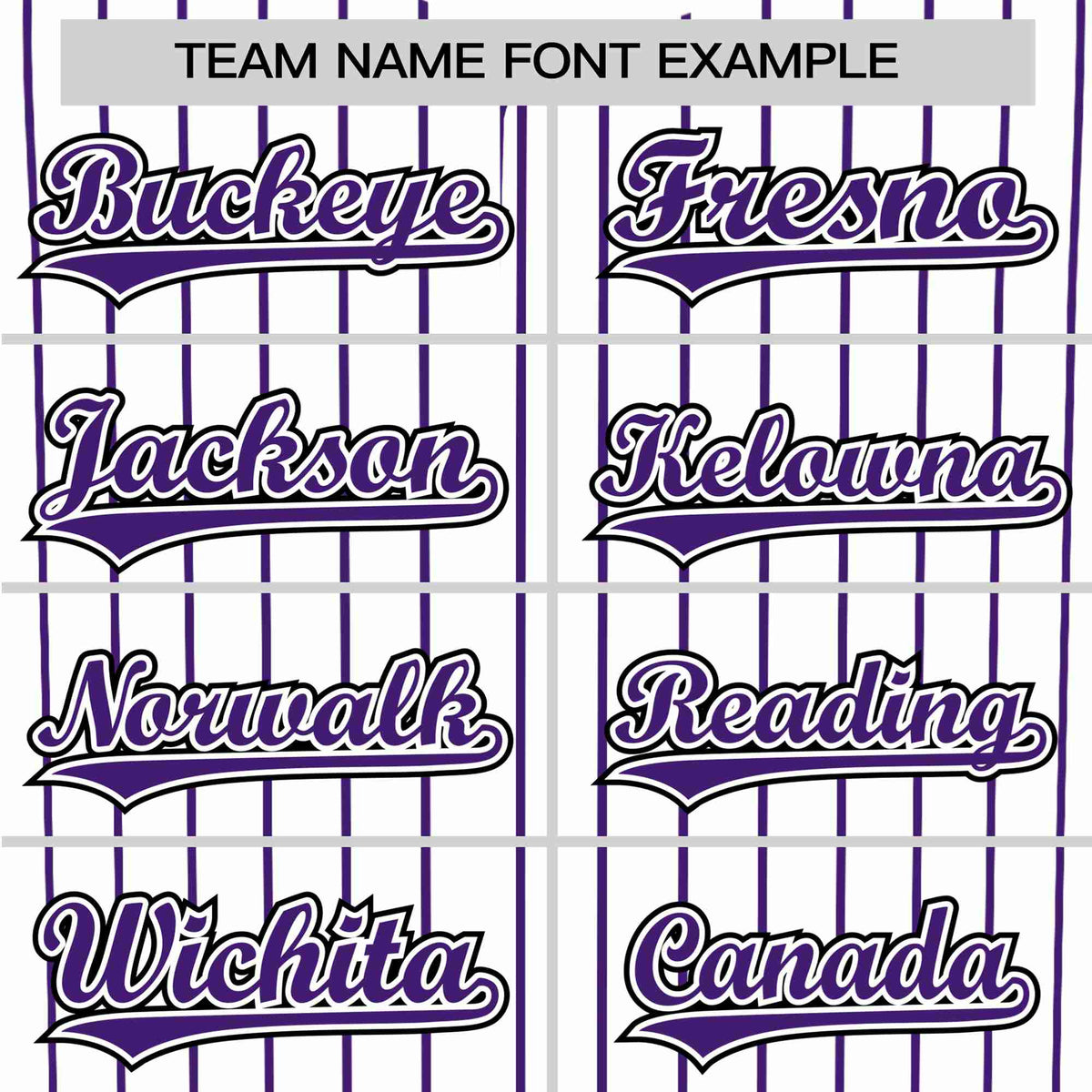 Custom White Purple Pinstripe White-Purple Black Authentic Baseball Jersey