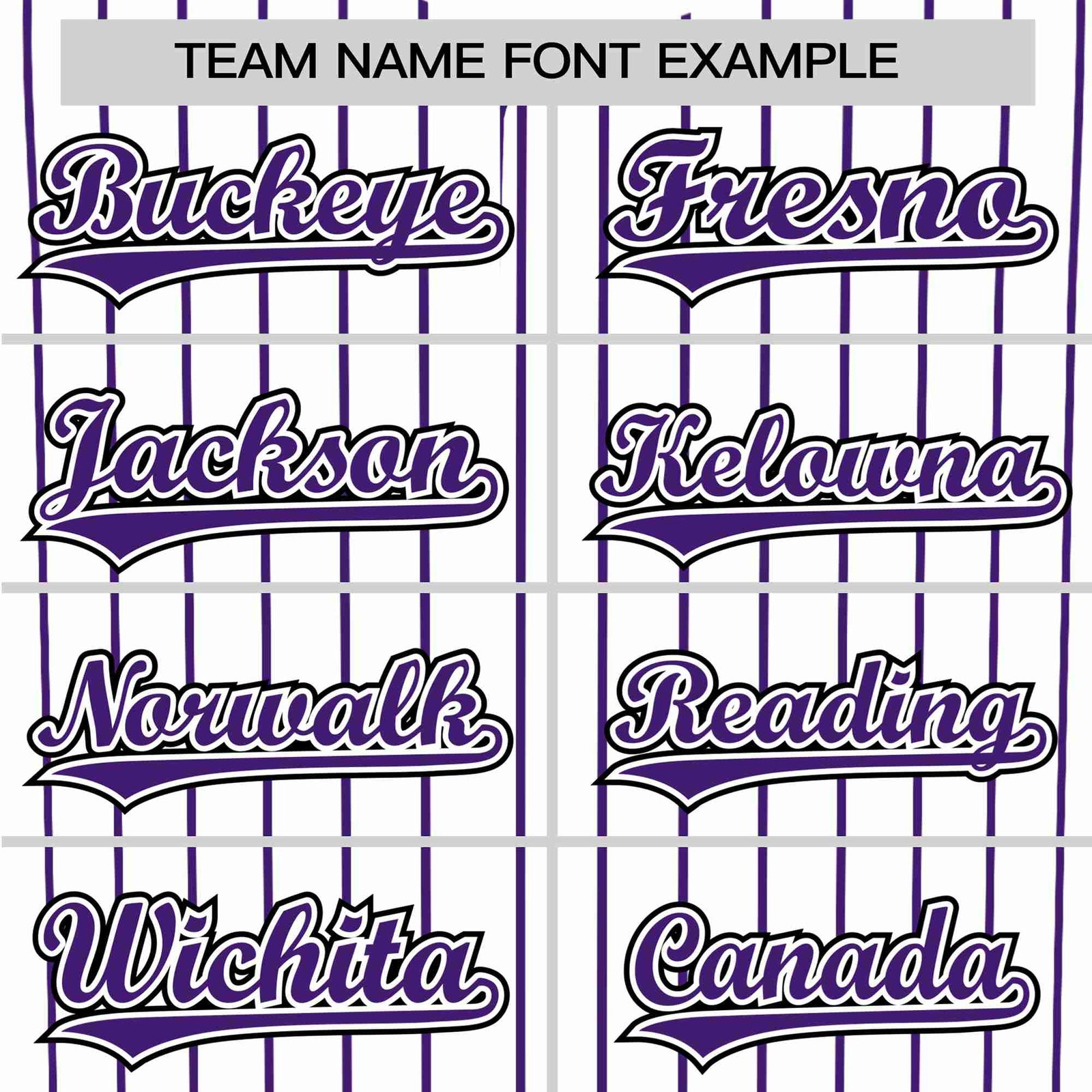 Custom White Purple Pinstripe White-Purple Black Authentic Baseball Jersey