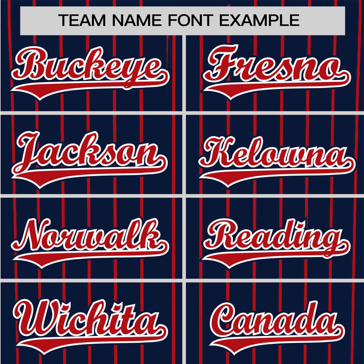 Custom Navy Red Pinstripe Red-White Authentic Baseball Jersey