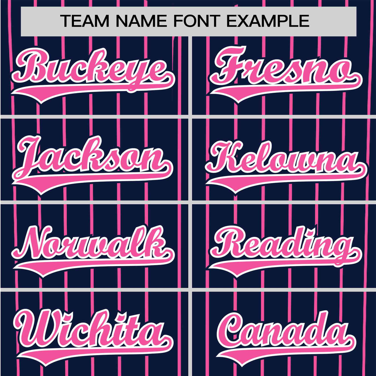 Custom Navy Pink Pinstripe Pink-White Authentic Baseball Jersey