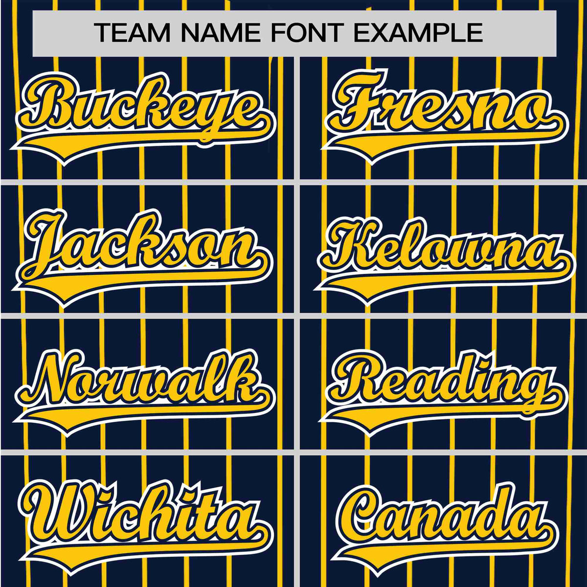 Custom Navy Yellow Pinstripe Yellow-White Authentic Baseball Jersey