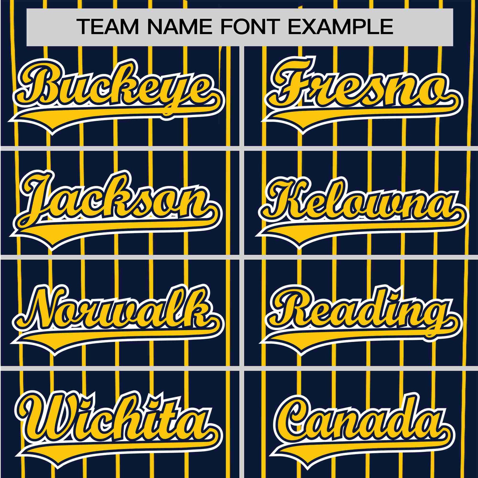 Custom Navy Yellow Pinstripe Yellow-White Authentic Baseball Jersey
