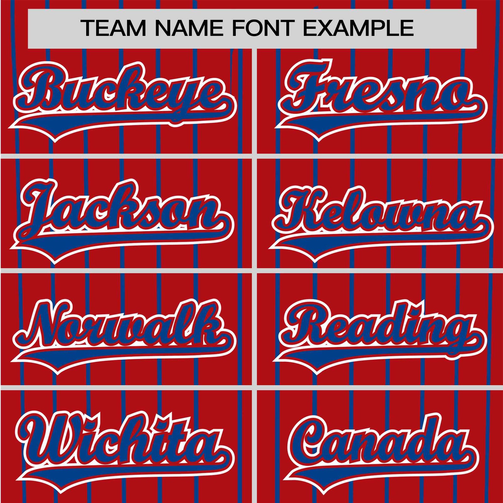 Custom Red Blue Pinstripe Blue-White Authentic Baseball Jersey